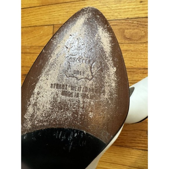 Vintage Stuart Weitzman White almond toe pumps - Picture 7 of 9